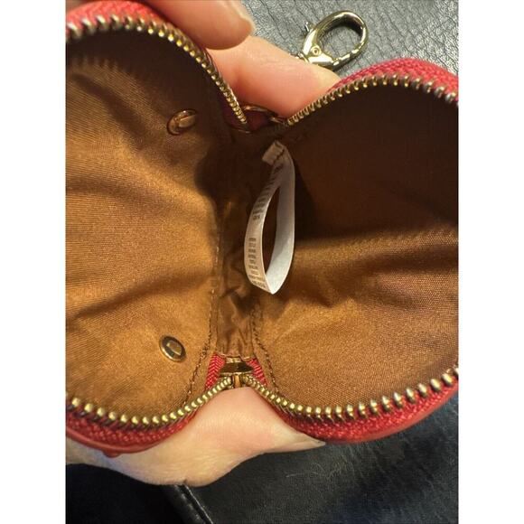 Fossil RED DRAGON 4” Sofia Coin Pouch LLUNAR ROCK Brand New Zip Gold Chain RARE - Picture 4 of 14